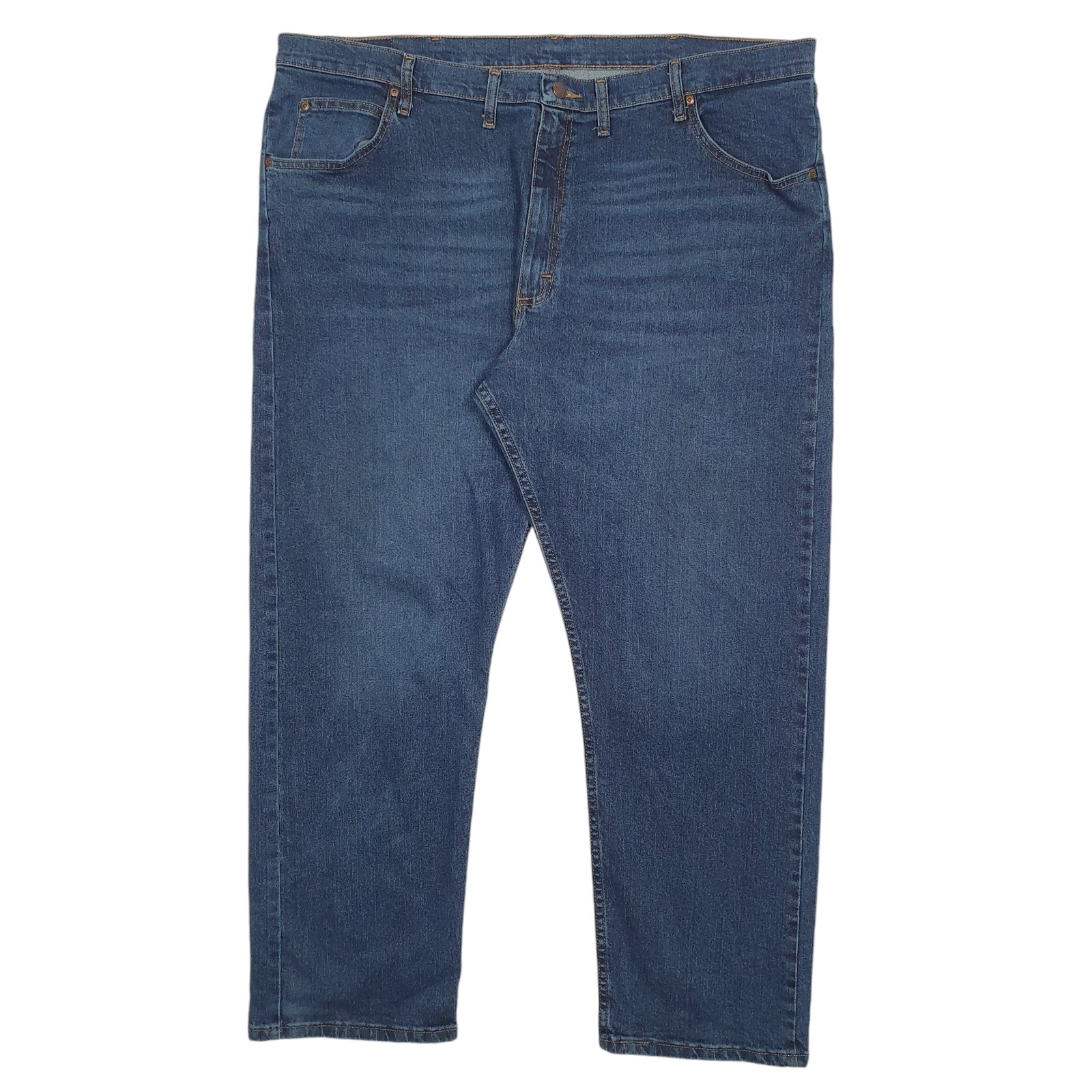 WRANGLER Regular Jeans Tapered Fit Blue Denim Trousers Mens W44 L30