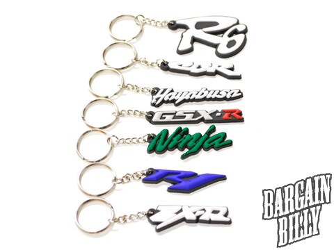 Cool New Soft Rubber Keychain Kawasaki ZX6 ZX7 ZX9 ZXR Ninja 3D