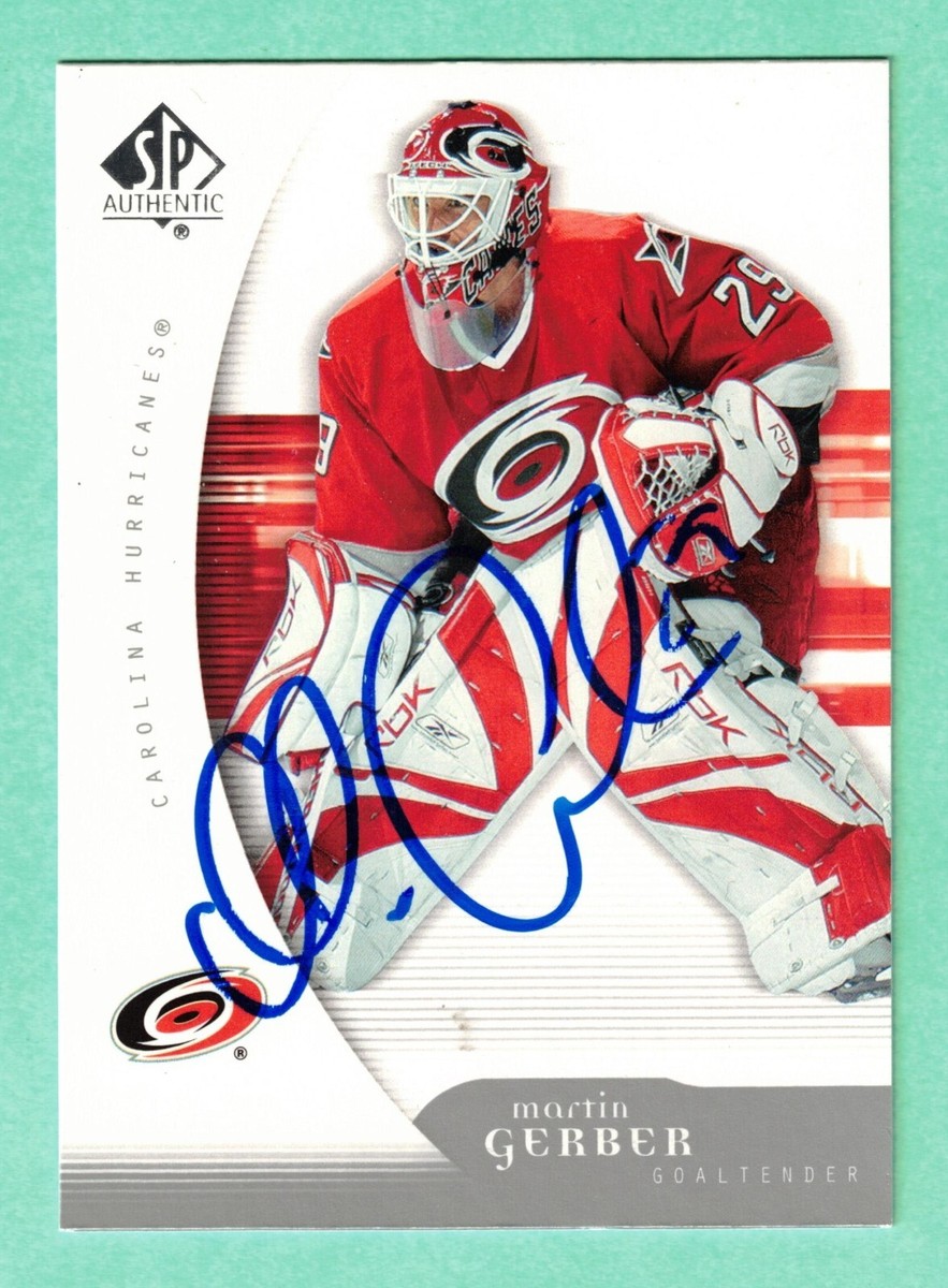 1) MARTIN GERBER HURRICANES GOALIE HOCKEY SIGNED CARD (I6654) | eBay