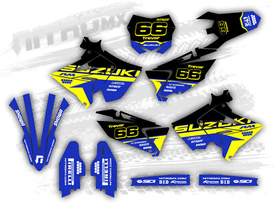 Suzuki RM 2001 - 2008 mit Polisport RESTYLE Plastik Set Grafik  von NitroMX