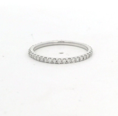 NEW 14k White Gold .50ct Round Diamond Eternity Anniversary Band Ring ...