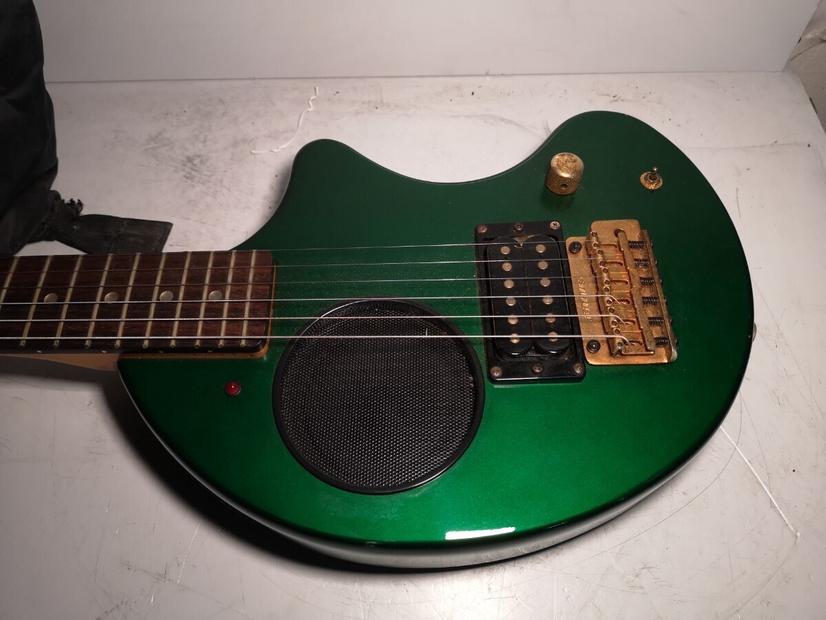Electric Guitar Fernandes ZO-3T Green Built in Amplifier with Case