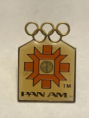 Pan Am Olympic Sponsor 1982 Sarajevo Enameled Lapel Hat Pin