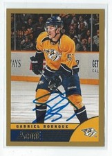 Gabriel Bourque Signed 2013/14 Score Gold Card #288