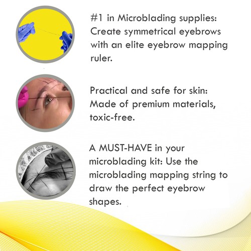 CHUSE Pre-Inked Brow Mapping String Eyebrow Microblading Maker Thread 20m/66ft - Bild 5 von 9