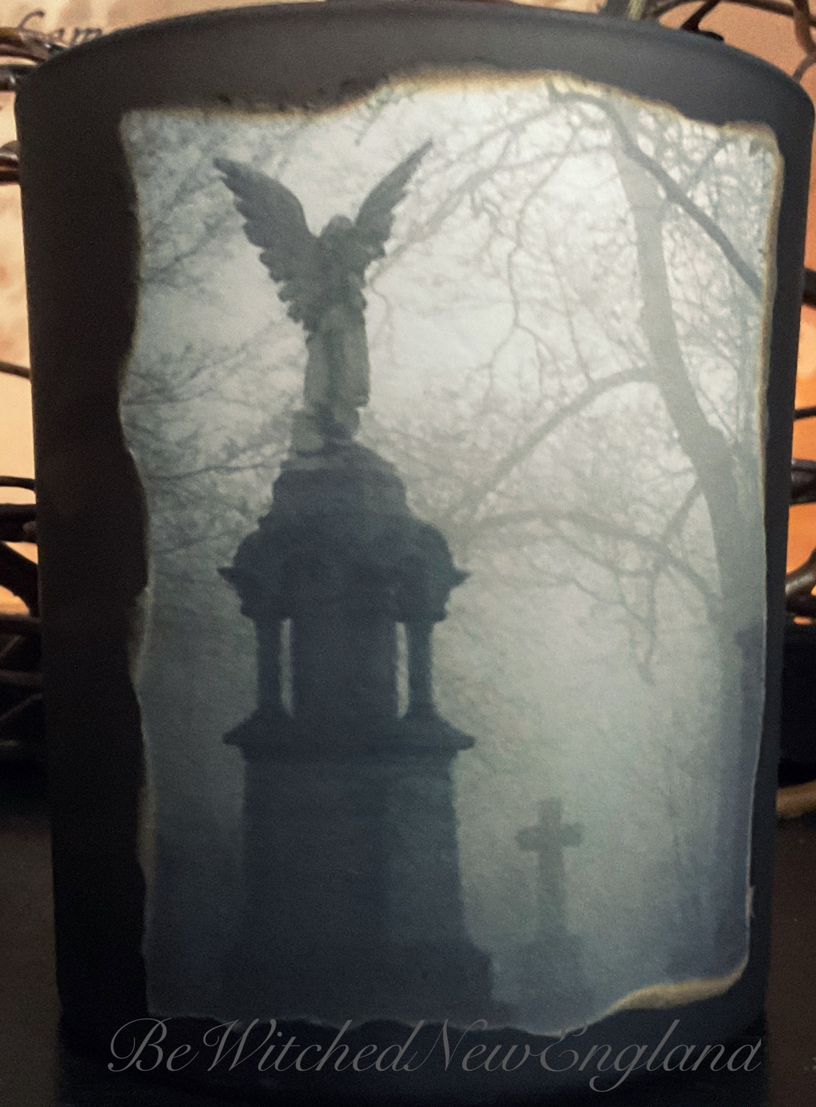 Cemetery Statue Candle Holder