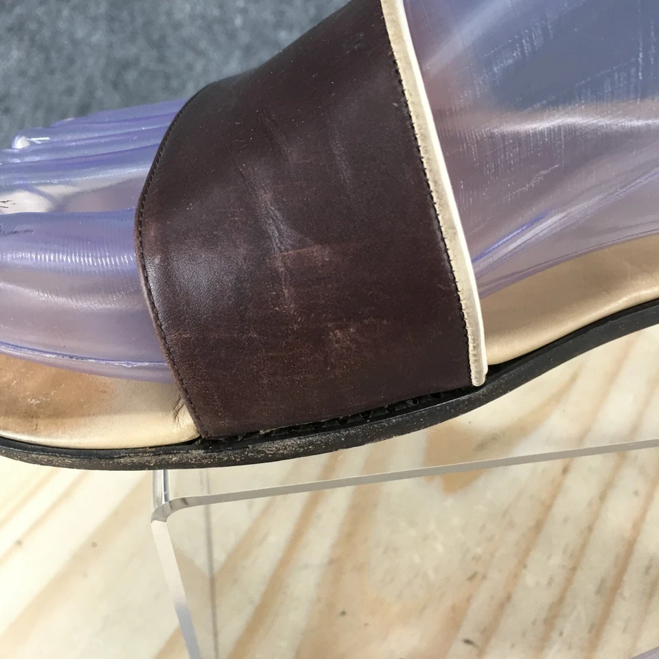 Sandalias Bally para mujer 8 deslizables marrón sin cordones informales punta abierta tacón bajo de cuña Foto 4 de 4