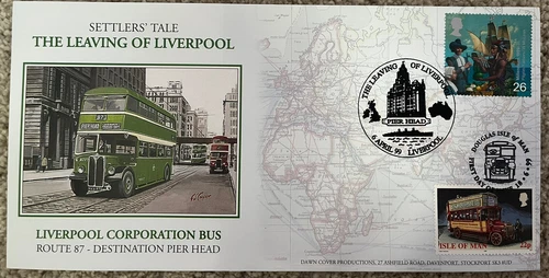 Liverpool Corporation Bus Isle Of Man Large Dawn First Day Cover