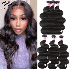 UNice Hair Brazilian Body Wave 1/3 Bundles Human Hair Extensions Wavy Hair Weave