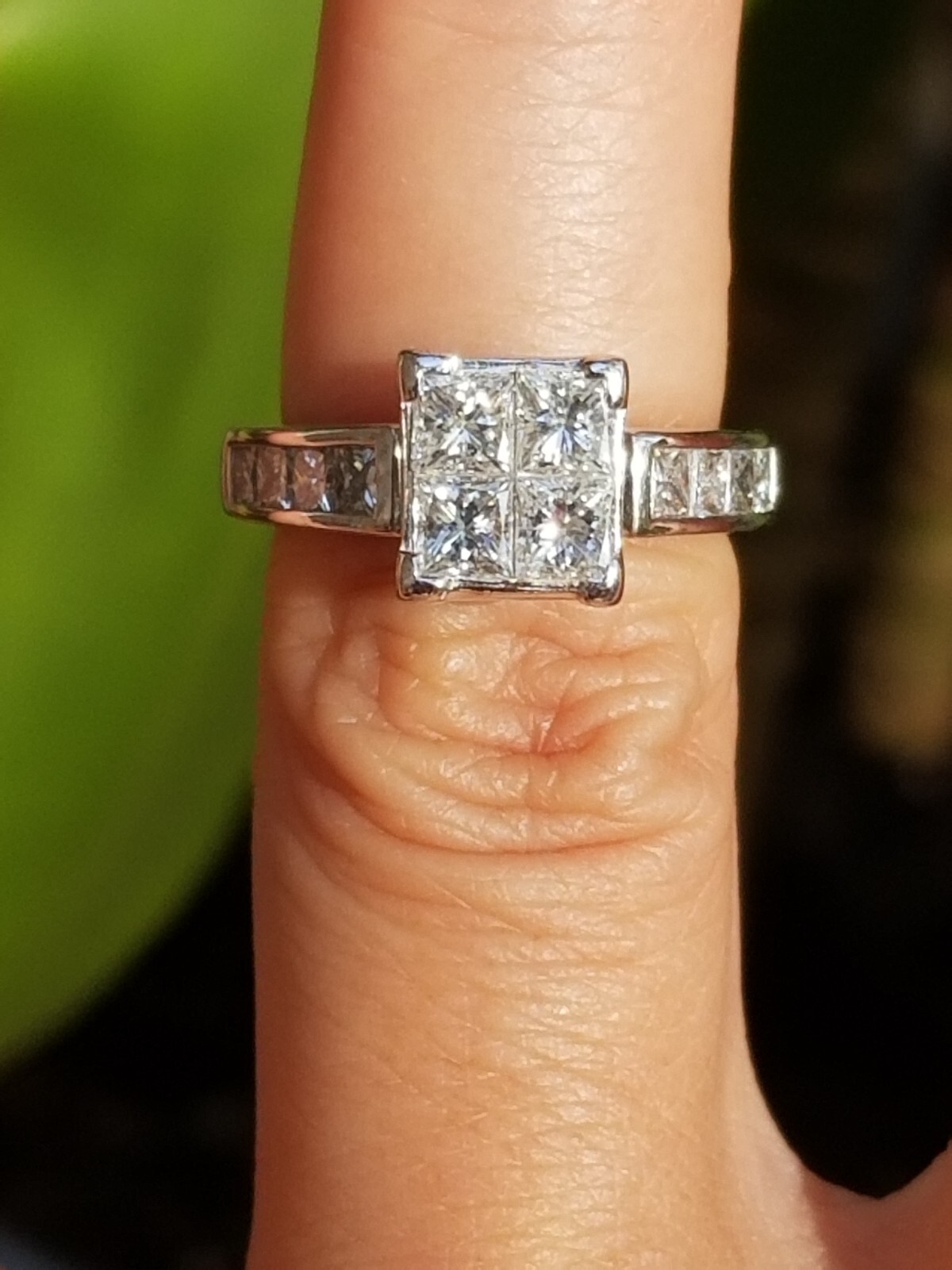 Quality Crafted Multi Princess Diamond Cluster 14… - image 8