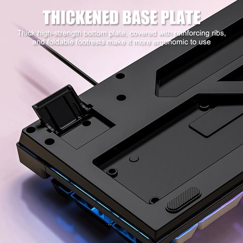 USB Wired Mechanical Keyboard LED Backlit Axis Gaming Office Computer Keyboard - Bild 6 von 25