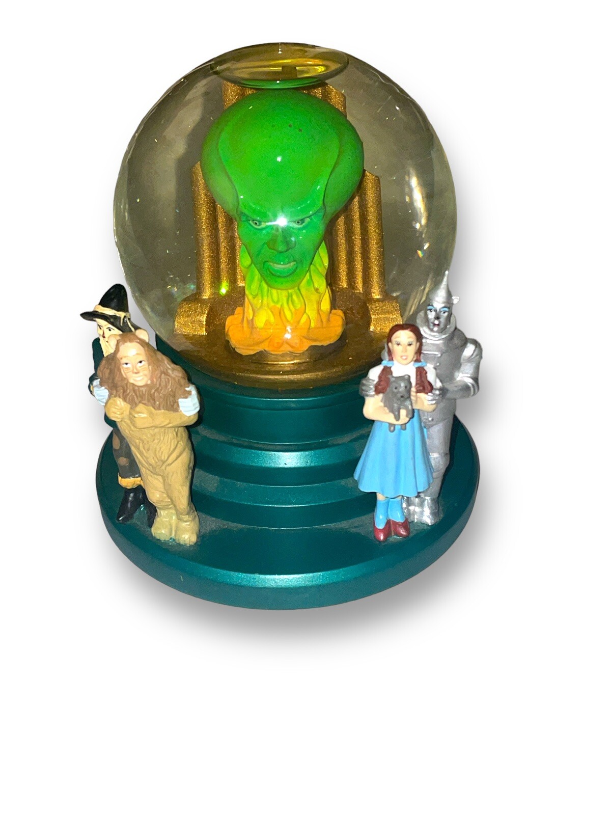 Wizard Of Oz Snow Globe Emerald City 1998 Wizard Dorothy Tin Man Warner