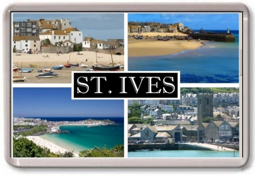 FRIDGE MAGNET - ST IVES - Large - Cornwall TOURIST