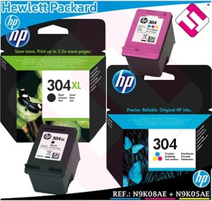PACK HP TINTA NEGRA 304 XL + TRICOLOR NORMAL 304 ORIGINAL CARTUCHO NEGRO Y  COLOR | eBay