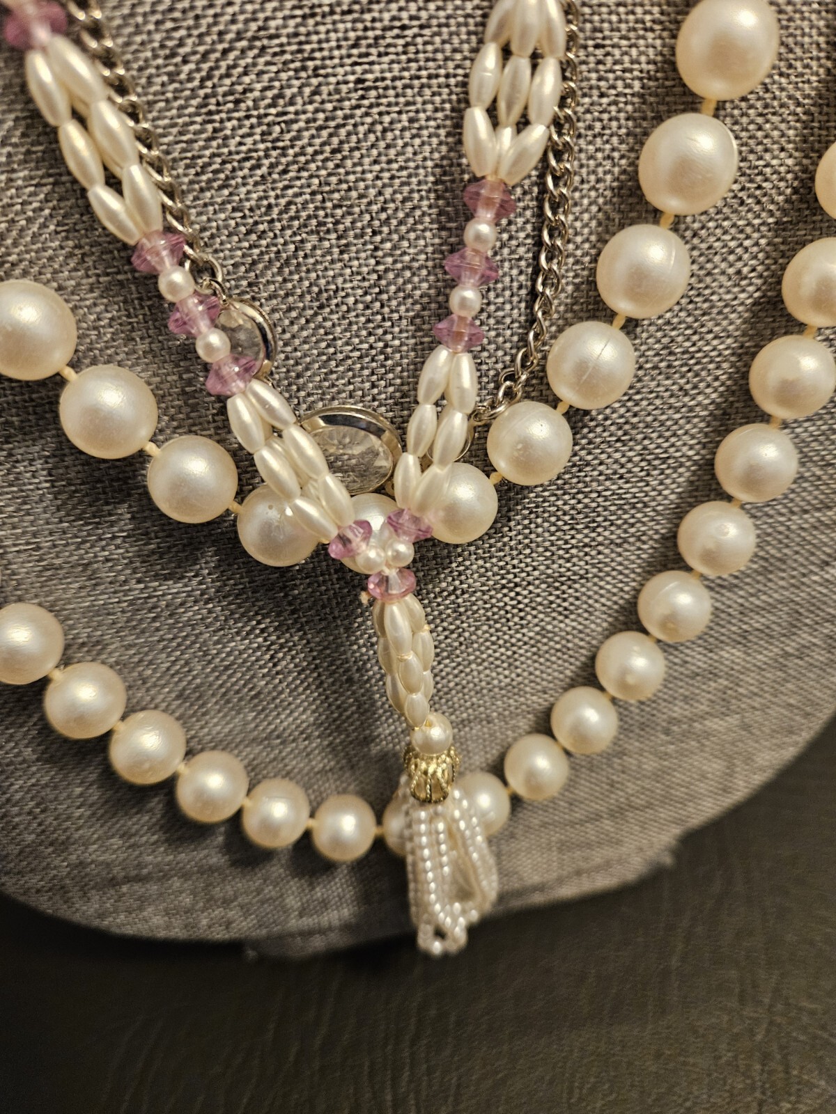 3 Vintage Assorted Statement Necklaces - image 5