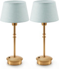 Small Cordless Lamp Rechargeable Table Lamps Set of 2, Dimmable Battery Operated