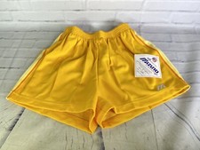 VTG Mizuno Volleyball Shorts DEADSTOCK Yellow Unisex Mens Womens Large USA Made