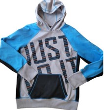 Nike Therma Fit Boys Youth Medium Blue Gray Pullover Hoodie Sweatshirt Athletic