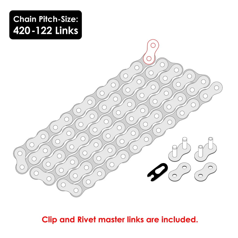 Drive Chain for Kawasaki KLX110 2003 2004 2005 2006 2007 2008 2009 — 第 2/4 张图片