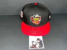 Bubba Chandler Pittsburgh Pirates Auto Signed 2024 Game Used Hat Beckett .