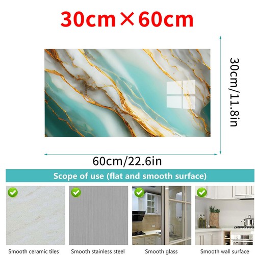 10 Packs Self-Adhesive Grey Marble PVC Cladding Wall Panels for Kitchen Bathroom - Picture 27 of 105