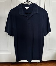Calvin Klein Polo Shirt Mens Short Sleeve Blue Size Medium