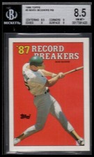 1988 Topps #3 Mark McGwire Record Breakers Error Pink Magenta Triangle RARE 8.5