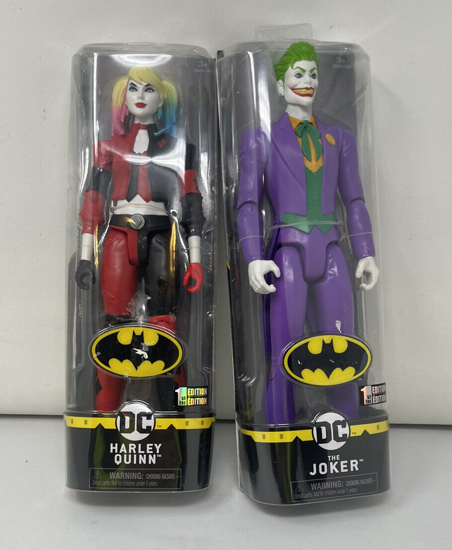 DC The Joker & Harley Quinn 12" Action Figures HTF 1st Edition Spin Master ZZ