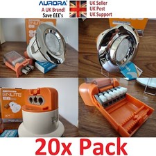 20x LED Downlight  Chrome Fire Rated Enlite E6 6w 3000k Warm White Ceiling Spot