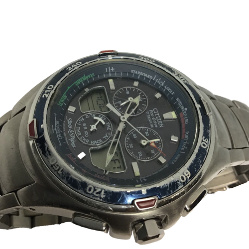 Citizen Eco Drive Titanium Stars &Stripes America's Cup 2003 Watch C660-T000291 - Picture 6 of 14