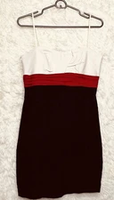 Ruby Rox Juniors Size XL spaghetti Strig Dress Black/Cream White NWT