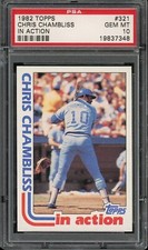 1982 Topps Baseball #321 Chris Chambliss In Action PSA 10
