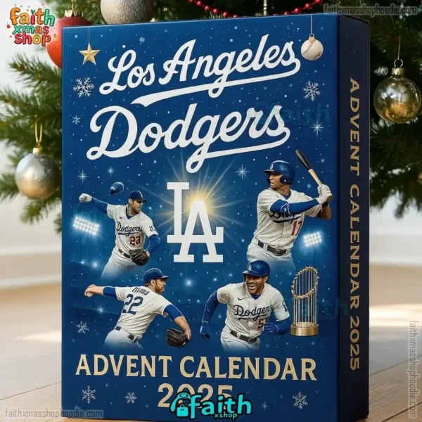LA Dodgers 2025 Christmas 2D Flat Advent Calendar