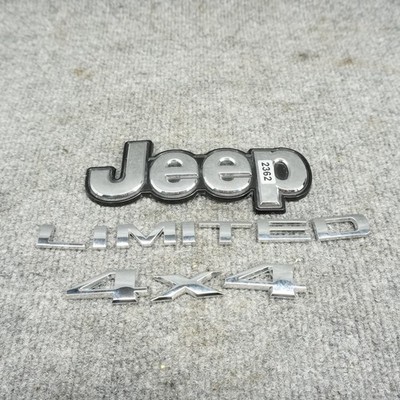 2014-2023 Jeep Cherokee Limited 4x4 Rear Emblem Badge Set OEM