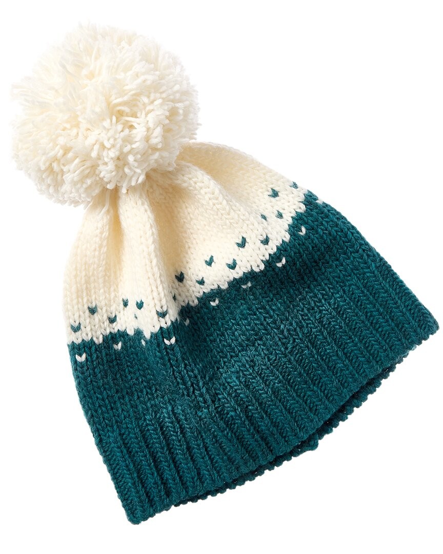 Portolano Pom Wool-Blend Beanie Women's White