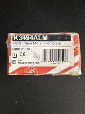 MK Grid K3494 ALM Plus Surface Metal Frontplate x 5