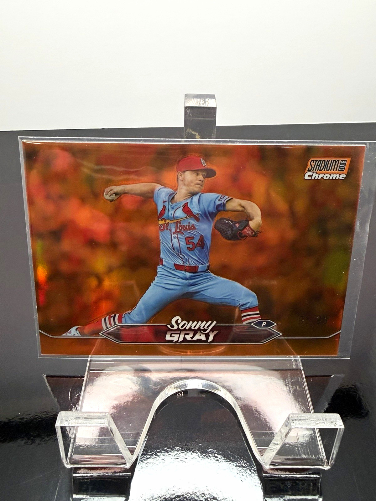 Topps 2024 Stadium Club Sonny Gray #298 Chrome Orange Refractor /99 Cardinals
