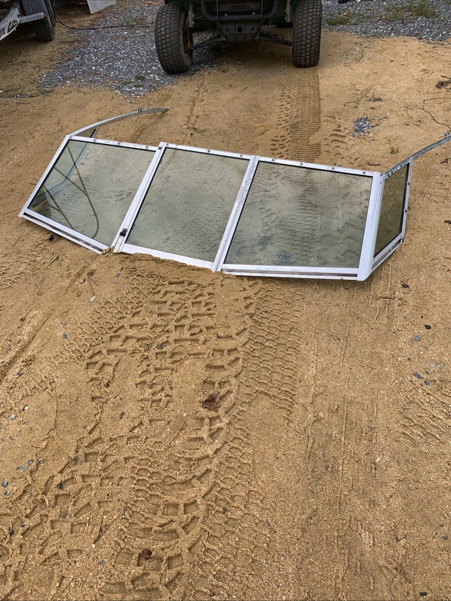 Sea Ray Seville Windshield Windscreen Glass Frame Complete | eBay