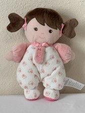 Baby Starters 2019 9.5 Inch Brunette First Baby Doll Rattle Plush Soft Clean