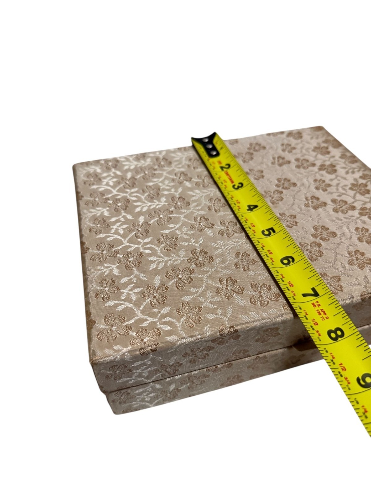 Decorative Gold Floral Storage Box Stationery Cards Vintage