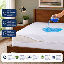 Waterproof Zippered Mattress Encasement Hypoallergenic Bed Bug Proof Cover Pad