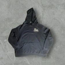 Polo Ralph Lauren Hoodie Mens XL Black Script Logo Spellout Hooded Pullover Y2K