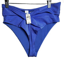 Aerie Large High Cut Cheeky Swim Bikini Bottom Blue Summer NWT Bathing Suit