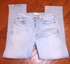 AGOLDE Women's Size 28 Riley Hi Rise Straight Crop Button Fly Jeans