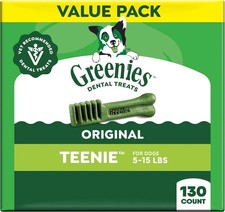 Greenies Original Flavor Teenie Size Dental Treats Treats for Dogs, 36 oz Pack,