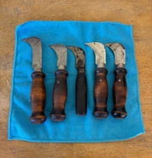 LOT of (5) Cutting Tool HYDE RED DEVIL Knife Hook  Shingles Linoleum Carpet GUC