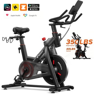 MERACH Magnetic Exercise Bike for Home Gym Low Noise Stationary Bike w/ 350 lbs