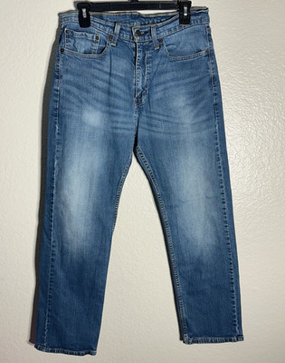 Levi s Men s Blue Medium Wash Straight Regular Fit Mid Rise Denim Jeans