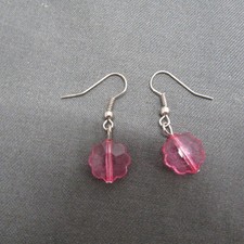 Pink Clear Earrings For Womens Teens Girls Gift Party Business Casual Her Chic