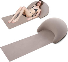 Beach Mat with Inflatable Pillow Portable Folding Camping Outdoor Lounger